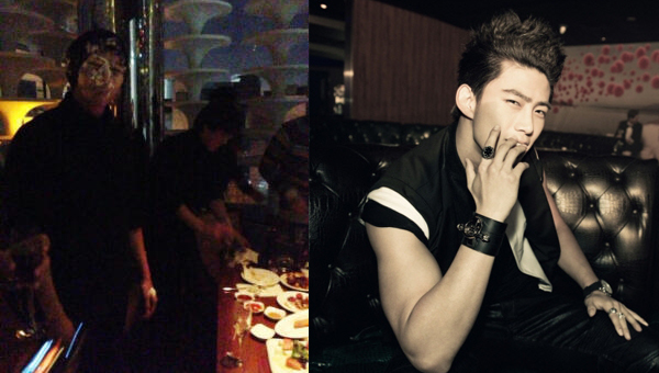 แทคยอน 2PM ได้รับเค้กแบบเต็มๆในการฉลองวันเกิดของเขา