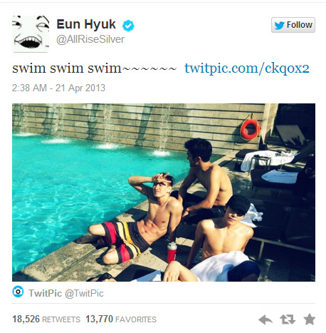 Eunhyuk tweet