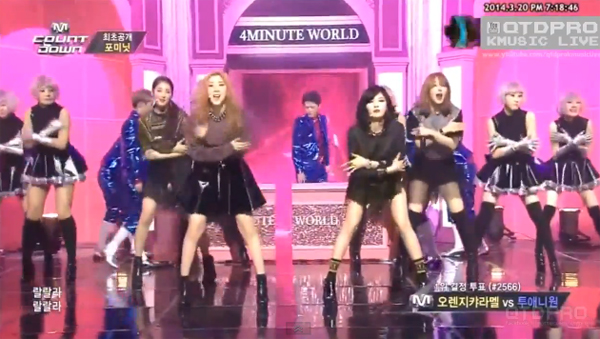 [Live]4Minute คัมแบ็คบนเวที M!Countdown ด้วยเพลง "Whatcha Doin’  Today?"